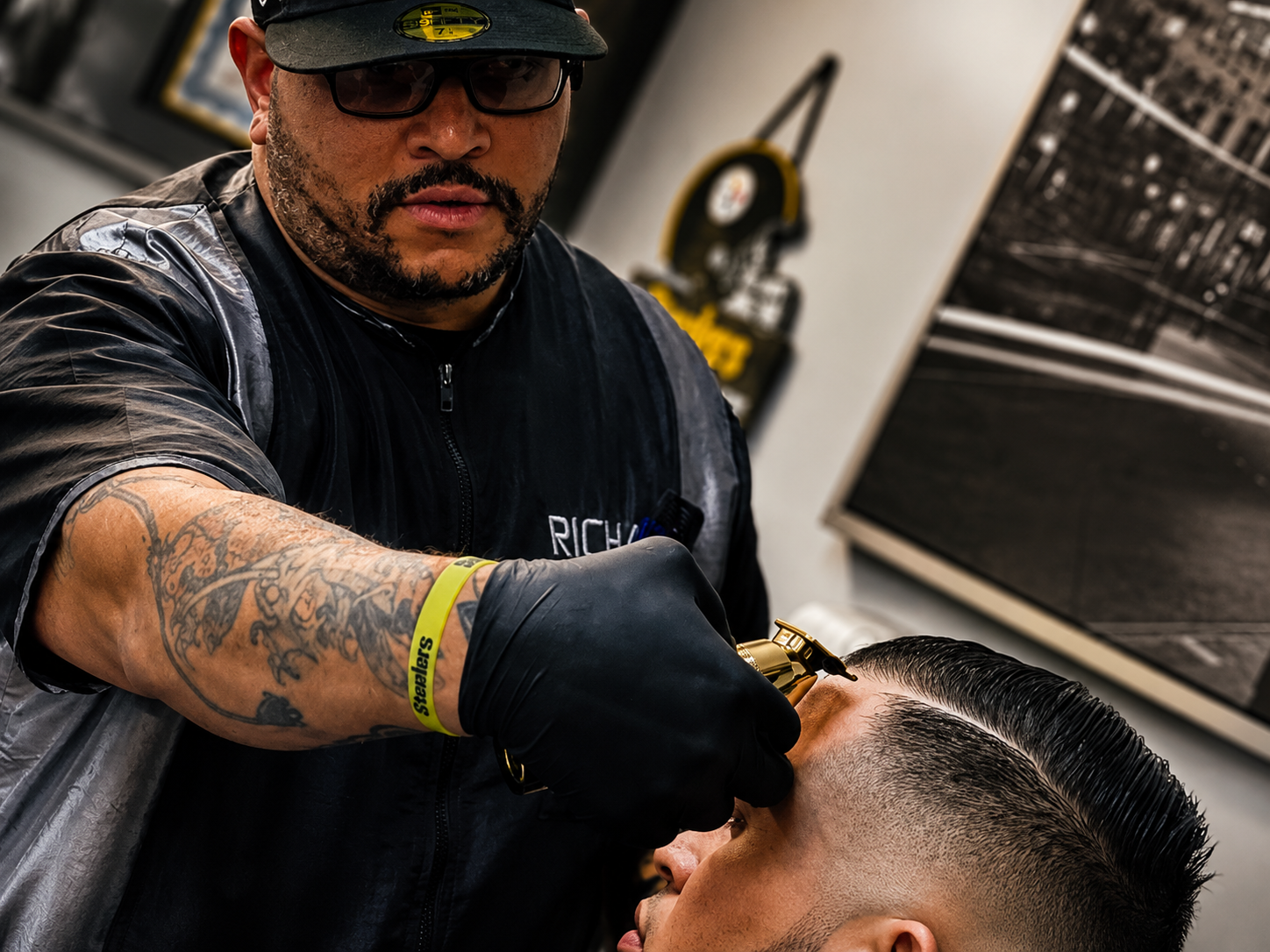Richard, barber at The Barber's Factory